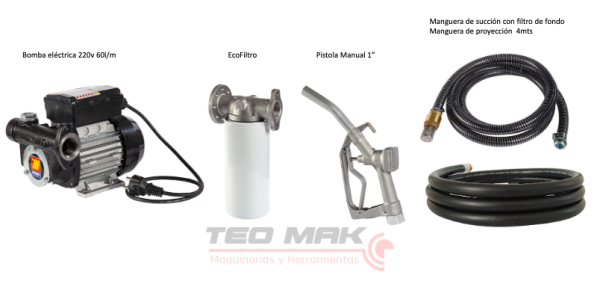 Accesorios carro trasvasije diesel 220v